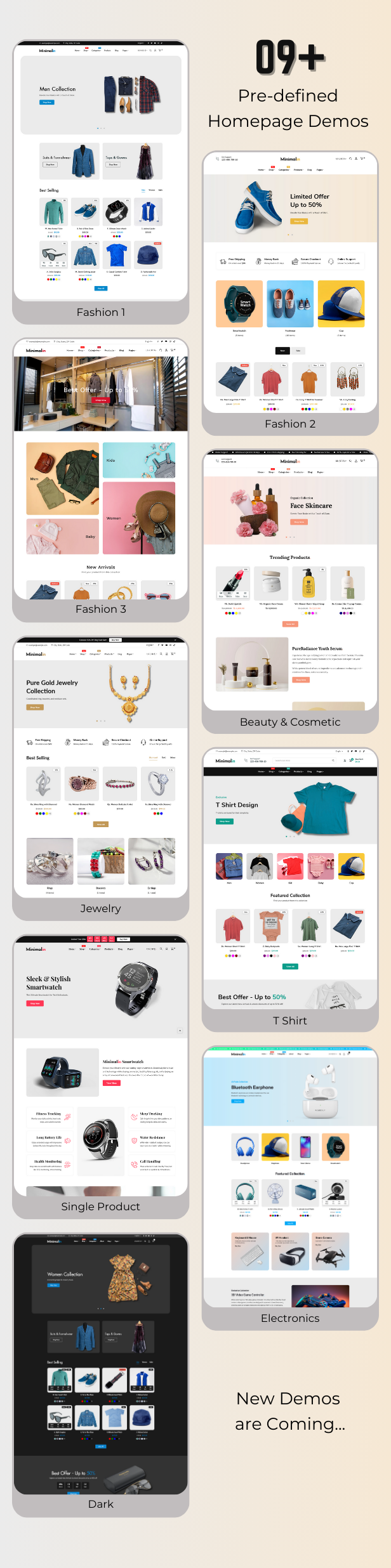 Minimalin – Minimal Multipurpose clothing, fashion, beauty, cosmetics, t-shirts, jewelry, WooCommerce WordPress Theme