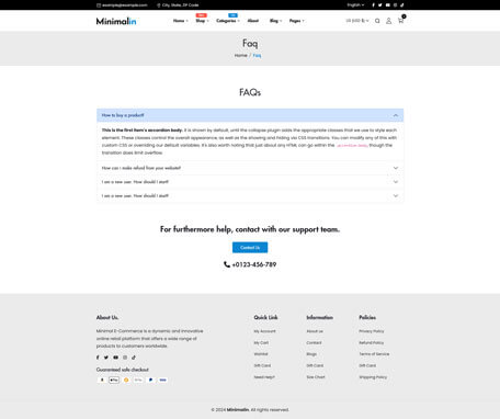 Minimalin - Minimal Multipurpose HTML Template