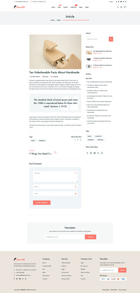 New99 - Handmade Shop Shopify Theme OS 2.0