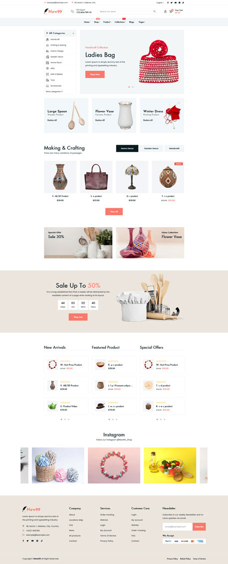 New99 - Handmade Shop Shopify Theme OS 2.0