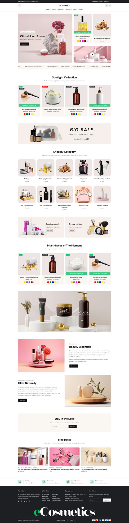 eCosmetics – Beauty & Skincare Shopify Theme 2.0