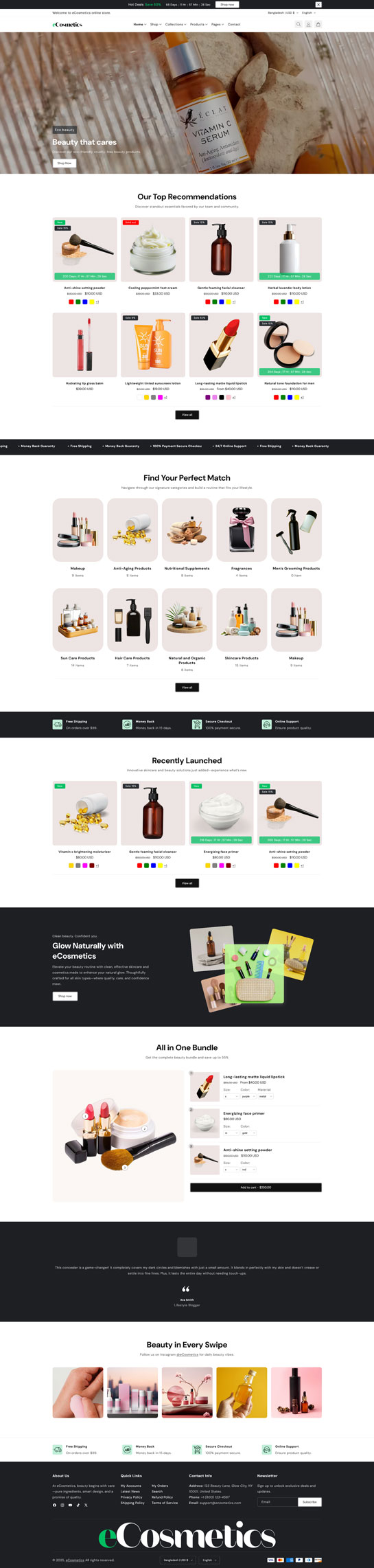 eCosmetics – Beauty & Skincare Shopify Theme 2.0