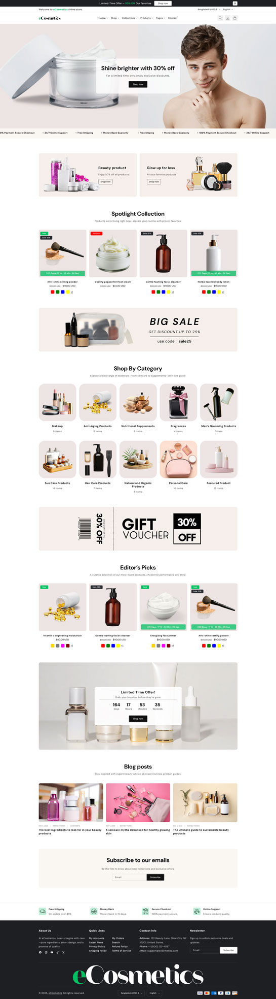 eCosmetics – Beauty & Skincare Shopify Theme 2.0