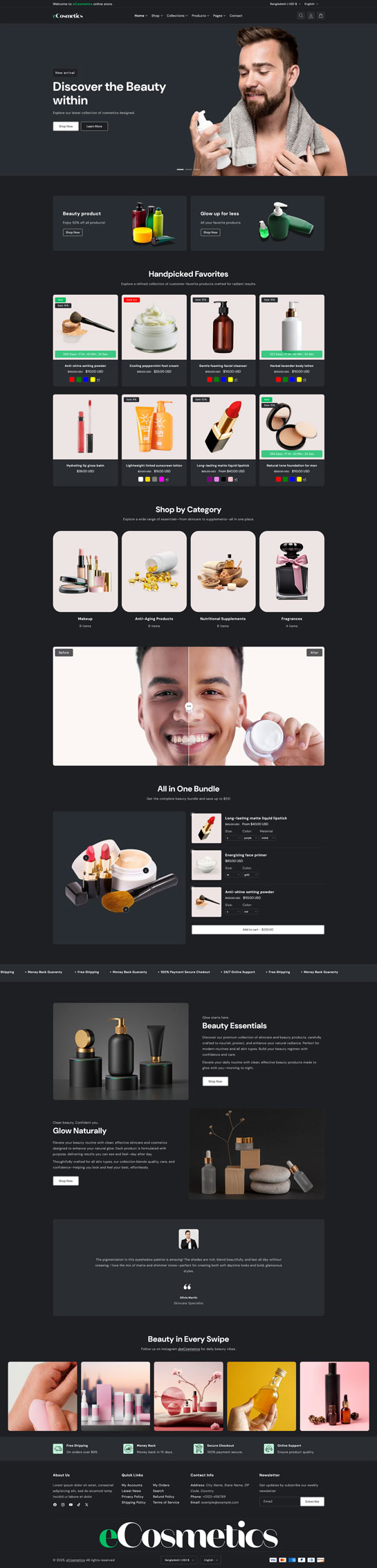 eCosmetics – Beauty & Skincare Shopify Theme 2.0