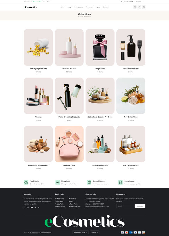 eCosmetics – Beauty & Skincare Shopify Theme 2.0