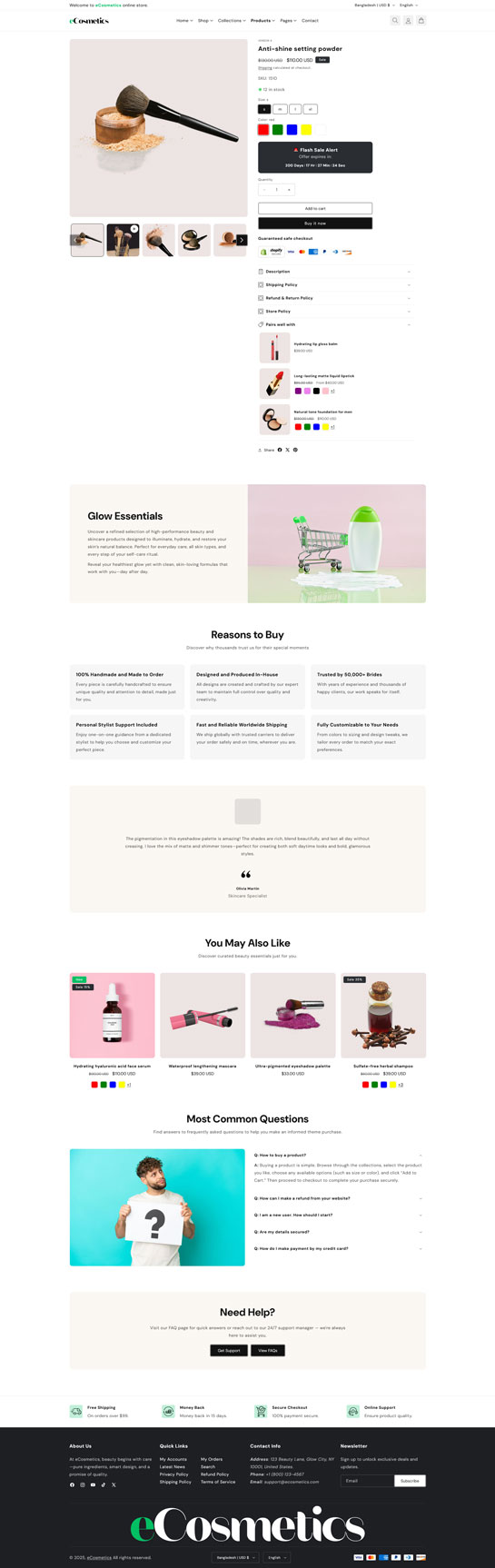 eCosmetics – Beauty & Skincare Shopify Theme 2.0