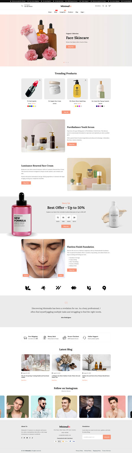 Minimalin - Minimal Multipurpose Shopify Theme OS 2.0