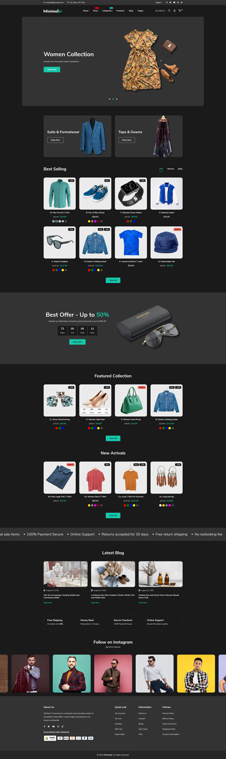 Minimalin - Minimal Multipurpose Shopify Theme OS 2.0