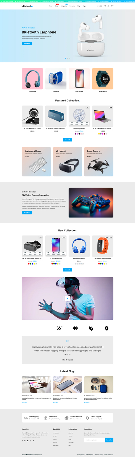 Minimalin - Minimal Multipurpose Shopify Theme OS 2.0